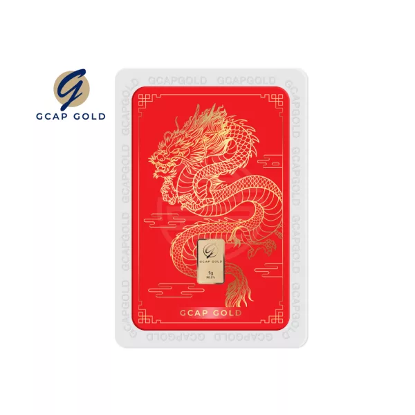 GCAP GOLD ทองคำแท่ง 1 กรัม ลาย จักรพรรดิมังกร ทองคำ 96.50% จัดส่งฟรี
